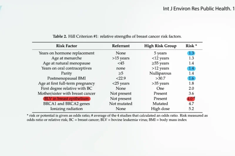 Bovine Leukemia Virus: A Potential Risk Factor for Human Breast Cancer