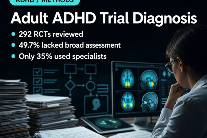 Adult ADHD Treatment Trials Face Scrutiny Over Diagnostic Rigor, New Review Reveals Major Methodological Gaps