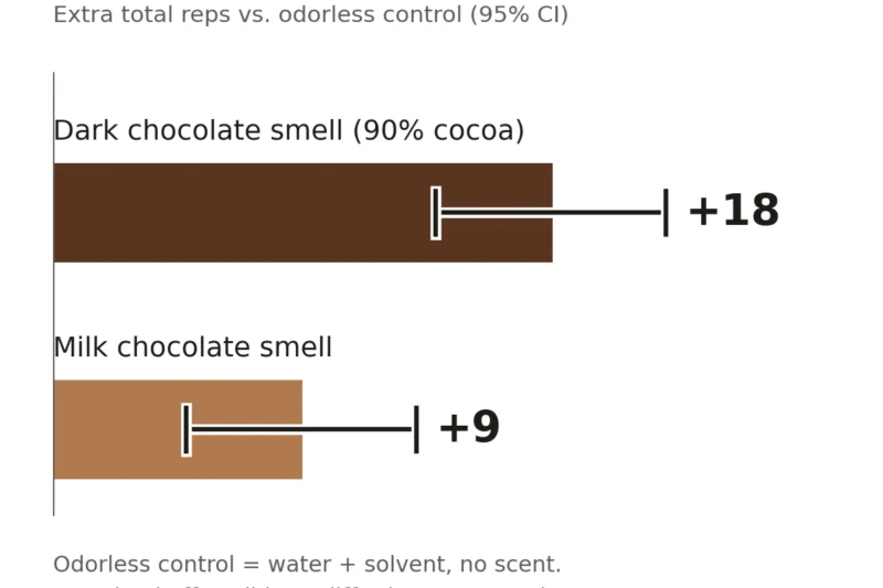 Smelling Dark Chocolate Boosted Workout Reps in Fasted Men
